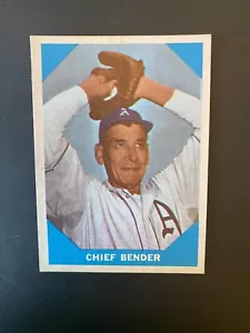 Chief Bender 1960 Fleer Baseball Greats #7 Philadelphia Athletics EX-MT CENTERED - Picture 1 of 2
