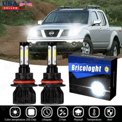 4 SIDE 9007 HB5 LED Headlight Bulb Conversion Kit High Low Dual Beam 6000K White - Image 1 of 4