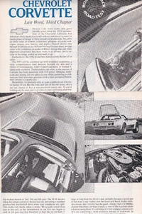 1982 Chevy CORVETTE, Standard Model ROAD TEST From R&T Car Magazine - Picture 1 of 1