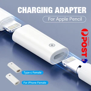 Apple Pencil Charger Adapter Charging Cable Connector USB C/8 Pin to iPhone A - Picture 1 of 10