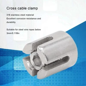 10 Stück Kreuz-Drahtseilklemmen M10-Gewinde Drahtseil-Kreuzklemmen 316 OBD - Bild 1 von 12