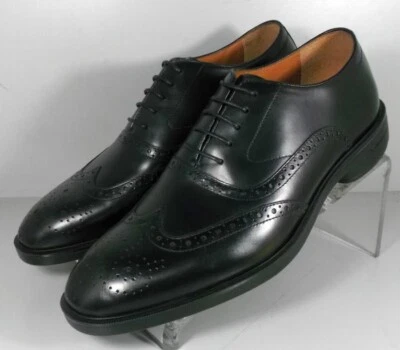 158051 SP50 RONAN WINGTIP MEN'S SHOES SIZE 9 M BLACK LEATHER JOHNSTON & MURPHY - Image 1 of 4