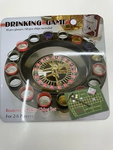 Drinking Game Roulette Poker Chips Set Drinking Game Set New 2-8 Player - Picture 1 of 11
