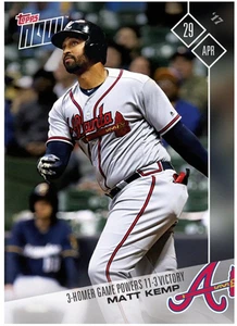 2017 Topps NOW #95 Matt Kemp 3-Homer Game Powers Braves SP only 202 printed  - Bild 1 von 1