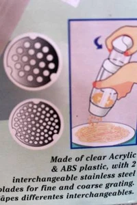 Cheese Master Reibe Shaker Mahlwerk Mühle Karotte Schokolade Nüsse Handgerät 6 Zoll - Bild 1 von 3