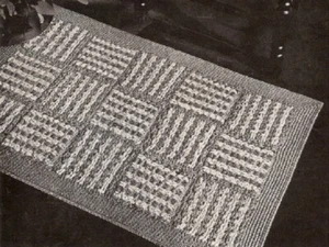 Vintage Crochet 15 Block Rug PATTERN ONLY - Picture 1 of 1