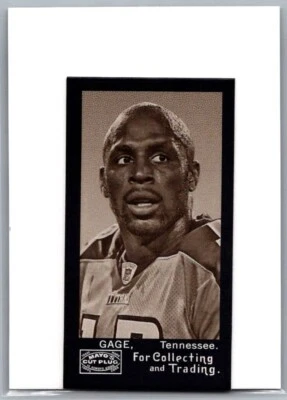 2008 TOPPS MAYO FOOTBALL CUT PLUG MINI 244 JUSTIN GAGE TITANS - Image 1 of 2