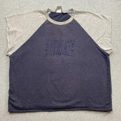 Camiseta masculina Y2K Everlast tamanho G bordada sem mangas academia corrida desgastada - Imagem 1 de 4