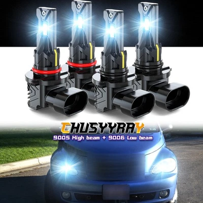 Para Chrysler PT Cruiser 2006-2010 Combo 9005+ 9006 Faros LED Bombilla 6000K s+ Foto 1 de 4