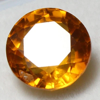 Gemas sueltas redondas naturales de 8,45 quilates de zafiro champán de Sri Lanka certificado 11x11 mm Foto 1 de 4