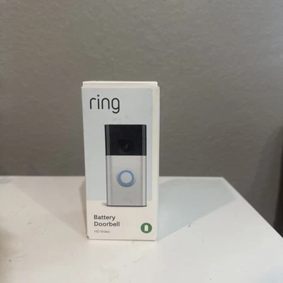 Timbre Ring Batería (2024) HD Inteligente Wifi Video Timbre - Níquel Satinado Nuevo Foto 1 de 4