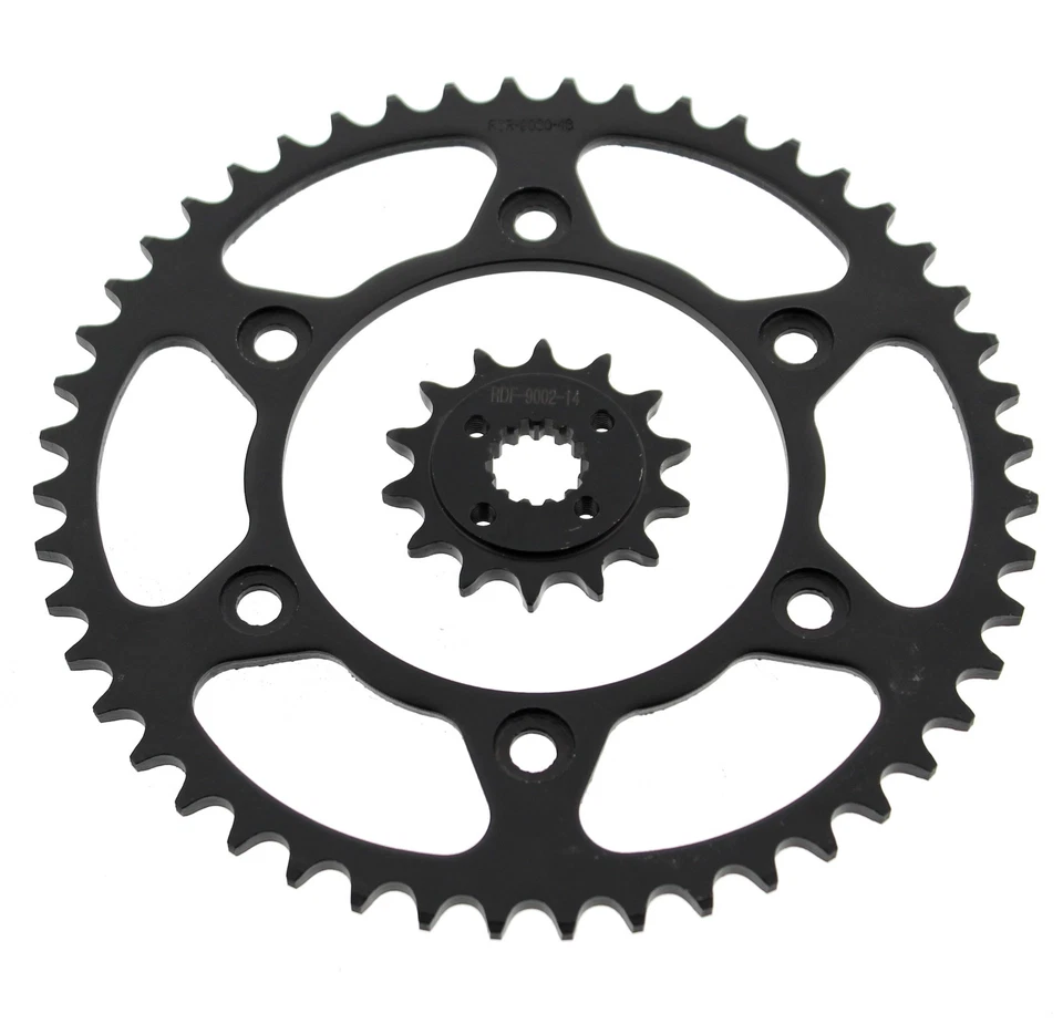 1993-2013 Honda XR650L XR650L 14 Tooth Front and 48 Tooth Rear Black Sprocket - Image 1 of 1