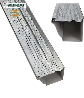 Gutter Guard 5 In 100 Ft Heavy Duty Aluminum Made In The USA A-M Gutter Guard - Image 1 of 4