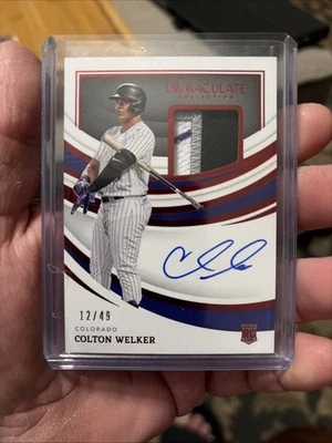 2022 Panini Immaculate Colten Welker RPA Red 12/49 - Image 1 of 2