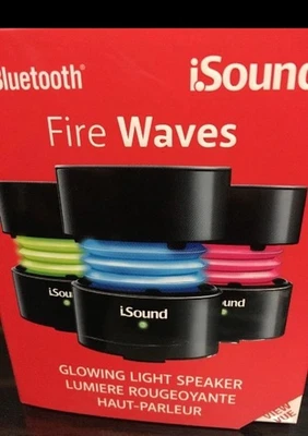 Wireless Bluetooth Speaker Rechargeable Color Changing iSound Black - Image 1 of 3