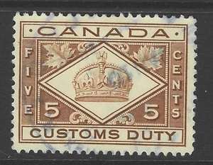 Bigjake: Canada #FCD-3, 5 cent Customs Duty - Revenue - Picture 1 of 2