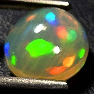 NATURAL AAA+ VVS HONEYCOMB COLORPLAY ROUND CABOCHAN ETHIOPIAN WELO OPAL 1.65 CTS - Image 1 of 3