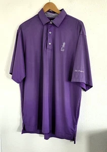 Footjoy FJ Men's Purple Golf Polo Pelican Preserve Logo Short Sleeve Shirt Large - Picture 1 of 7