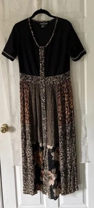 Maxi Vestido Vintage Carole Little Para Mujer Estampado Mixto Leopardo Artístico Abstracto 6 - Imagen 1 de 8