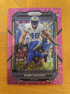 2022 Panini Prizm Football Bobby Wagner No Huddle Pink Disco /15 SSP - Image 1 of 2