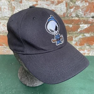 Vintage Blind Skateboards Reaper Hat Medium Fitted Cap Black Wool Skater Rare - Picture 1 of 13