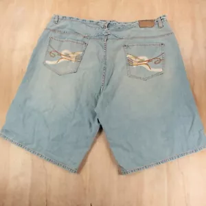 ROCAWEAR wide leg denim jean shorts 48 w 13 in vtg 90s y2k baggy hip hop skater - Picture 1 of 6