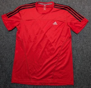 Adidas Womens Shirt Medium Red Running Response Performance Active CLIMALITE - Picture 1 of 12