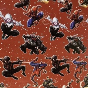 Marvel Spiderman Birthday Christmas Gift Wrapping Paper 20 sq ft folded Kids New - Picture 1 of 1