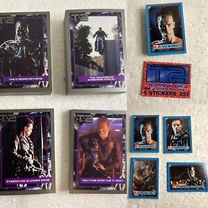 Vintage TERMINATOR 2- Lot Of 2 diff Sets: Impel Trading Cards + Topps Stickers