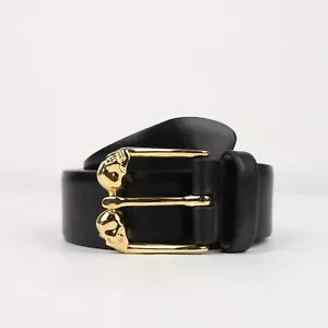 $595 Alexander McQueen Herren schwarz Ledergürtel 110/44 D7 338875 CQE0T 1000 - Bild 1 von 7