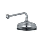 VADO Traditional 200mm (8") Round Shower Head With Shower Arm WG-16102A-C/P