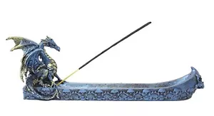 Portaincenso drago occidentale medievale / blu bruciatore classico decorazione leggenda scura. - Foto 1 di 5