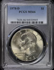 1978-D $1 Eisenhower "Ike" Dollar PCGS MS 66 | Uncirculated UNC BU - Picture 1 of 4