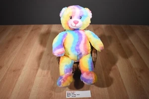 Build a Bear Pastell gewellt Regenbogen Batik Teddybär Plüsch (310-4291-1) - Bild 1 von 2