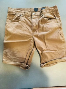 H&M Mens Khaki Chino Shorts 34 - Picture 1 of 3
