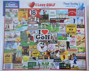 I Love Golf Golfing 1000 Pc Jigsaw Puzzle White Mountain Kids Dads Family Teens