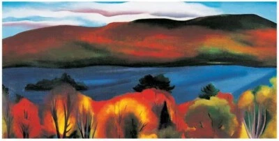 Lake George Autumn Landscape – Georgia O’Keeffe 1922 Art Print to Frame - Image 1 of 2