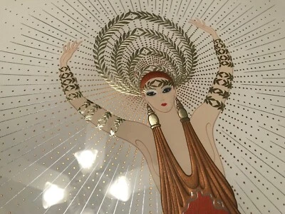 Erte AP 31/60 Embossed Color Serigraph Myths Suite Diana Hand Signed Framed - Image 1 of 4