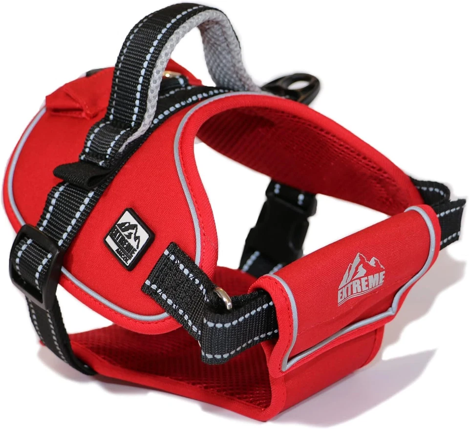 Arnés Extreme para perros - rojo. Ajustable, resistente, acolchado, exterior. 4 tallas. Foto 1 de 4