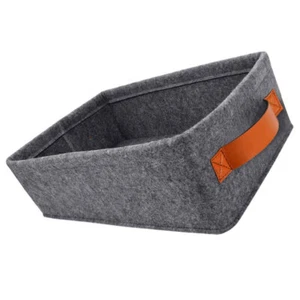 1Pc Felt Grey Folding Storage Box for Organizing Items - Picture 1 of 12