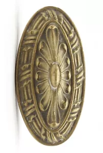 1890s Yale & Towne French Renaissance Oval Brass Dummy Door Knob - Picture 1 of 5