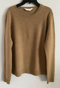 EVERLANE 100% Cashmere Pullover Sweater Camel Round Neck Women's Size S - Picture 1 of 4