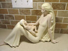 RARE Hand Made Ceramic Mother & Child Large Figurine Signed 1989