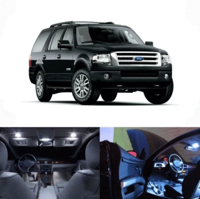 Kit de pacote interno de luzes brancas de LED para Ford Expedition 2008-2012 (10 peças) - Imagem 1 de 4