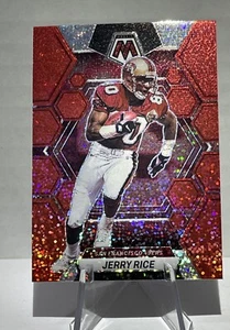 💥 JERRY RICE 49ers * 2023 Panini Mosaic - RED SPARKLE LIMITED EDITION SSP💥 - Picture 1 of 8
