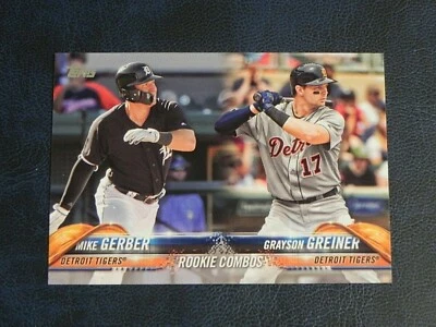 2018 Topps Update Baseball ROOKIE COMBOS US36 Mike Gerber Grayson Greiner - Image 1 of 2