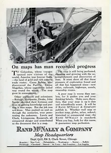 1923 Rand McNally Road Maps Travel Guides PRINT AD Over 100 years old (3279) - Picture 1 of 1