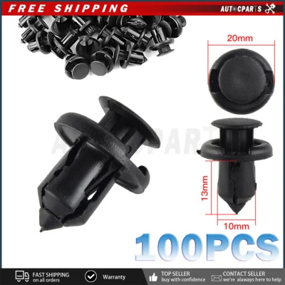 100 Pcs Bumper Hood Fender Splash Guard Retainer Clips Fasteners For Honda Accor - Image 1 of 4