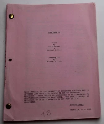 STAR TREK: INSURRECTION / Michael Piller 1998 Movie Script, Patrick Stewart - Image 1 of 4