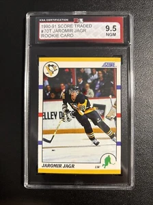 1990 91 PUNTEGGIO ROOKIE TRADED #70T JAROMIR JAGR RC ROOKIE KSA 9.5 NUOVO-ETICHETTA! - Foto 1 di 2